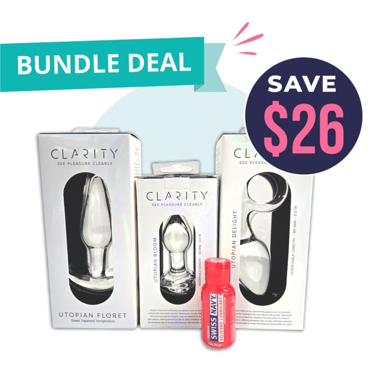 (image for) Clarity Utopian Glass Dildo Value Bundle