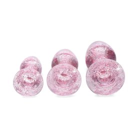 Adam & Eve Glitter Gem Butt Plug Set Pink