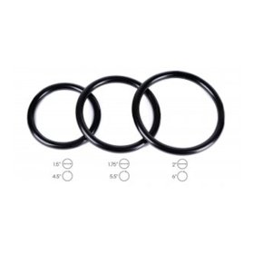 Black Metal Ring Set - 3pc 1.5/1.75/2" Black Metal Ring Set - 3pc 1.5/1.75/2"