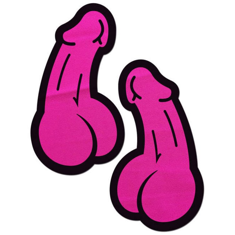 (image for) Penis: Dick Nipple Pasties - Neon Pink