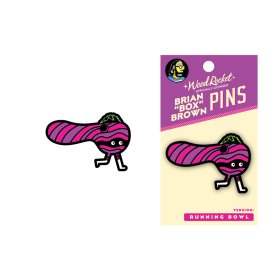 Enamel Pin: Running Bowl Enamel Pin: Running Bowl