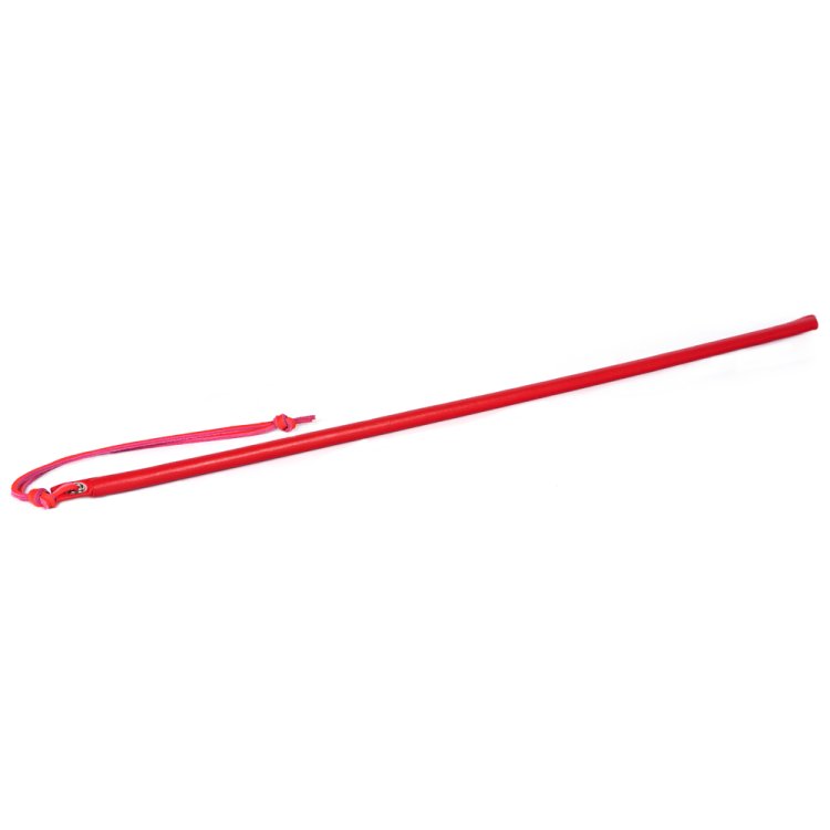 (image for) Leather Wrapped Cane 24\" Red