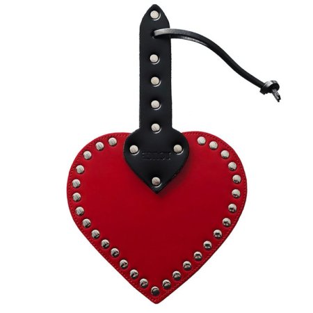 (image for) Leather Heart Paddle - Red