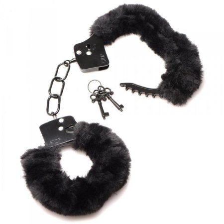 (image for) Cuffed in Fur Furry Handcuffs - Black