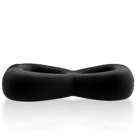 (image for) BOOMERANG double-ring cockring & nut-tugger BLACK FOG