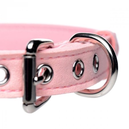 (image for) Sugar Kitty Cat Bell Collar -Pink/Silver