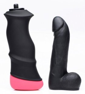 Mega-Pounder Hand-Held Thrusting Dildo Mega-Pounder Hand-Held Thrusting Dildo