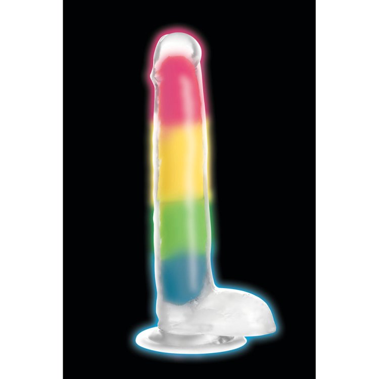 (image for) Lollicock 7\" GID Rainbow Silicone balls*