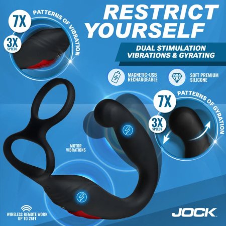 (image for) Axis Gyrating Prostate Vibrator with C-Ring w/ remote