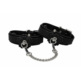 HEAT TEASE - FLOWER CUFFS - BLACK/PINK
