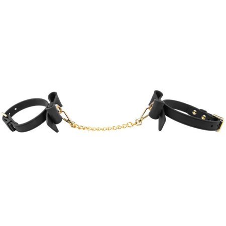 (image for) Temptasia Ardor - Silicone Wrist & Ankle Restraints - Black with Bow