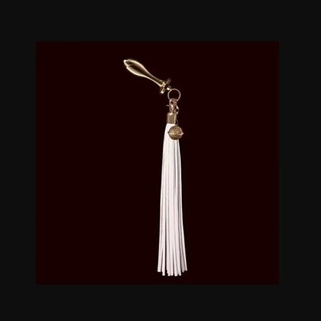 (image for) Detachable White Flogger-Tail Plug Kit with Rose-shape Plug
