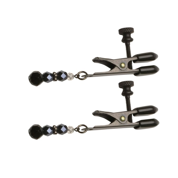 (image for) Black Beaded Clamps - Adj Broad Tip