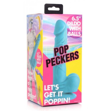 (image for) POP 6.5" Dildo with Balls - Blue