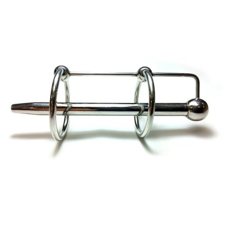 (image for) Stainless Steel Hollow Double Ring Urethral Probe