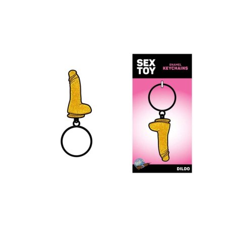 (image for) Gold Glitter Dildo Keychain *