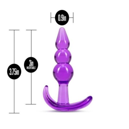 (image for) B Yours Triple Bead Anal Plug - Purple