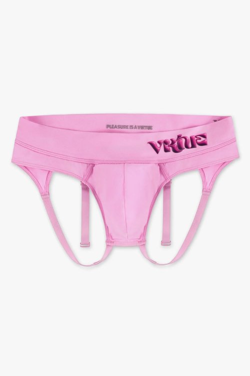 (image for) Mens Large - JockVStrap Sheer Briefs - Taffy