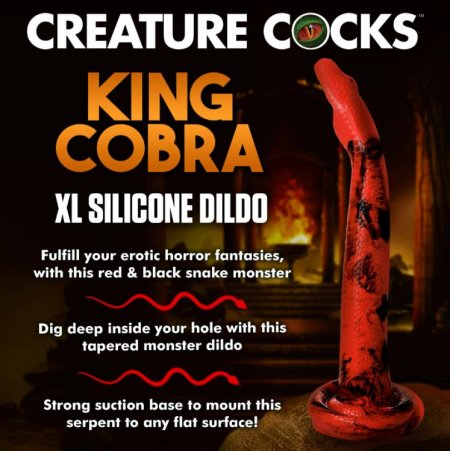 (image for) King Cobra - X-Large 18" Silicone Dong