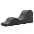 (image for) Aria Flip Chaise 18 Inch Wide - Convertible Sex Chair and Bed Bench, Black