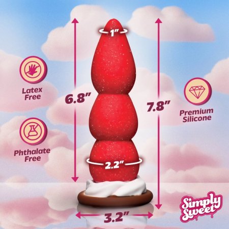 (image for) Strawberry Sweet Cream Premium Silicone Dildo
