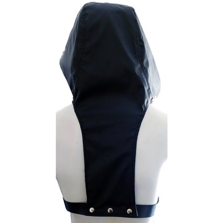 (image for) Faux Leather Hoody Harness With Leather Strap - One Size