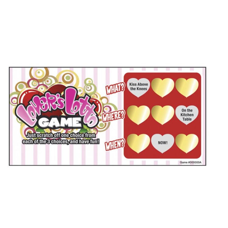 (image for) LOVERS LOTTO GAME- SCRACTH & PLAY SEX GAME- 144 PCS DISPLAY