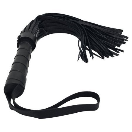 (image for) Leather Flogger - Black with Black
