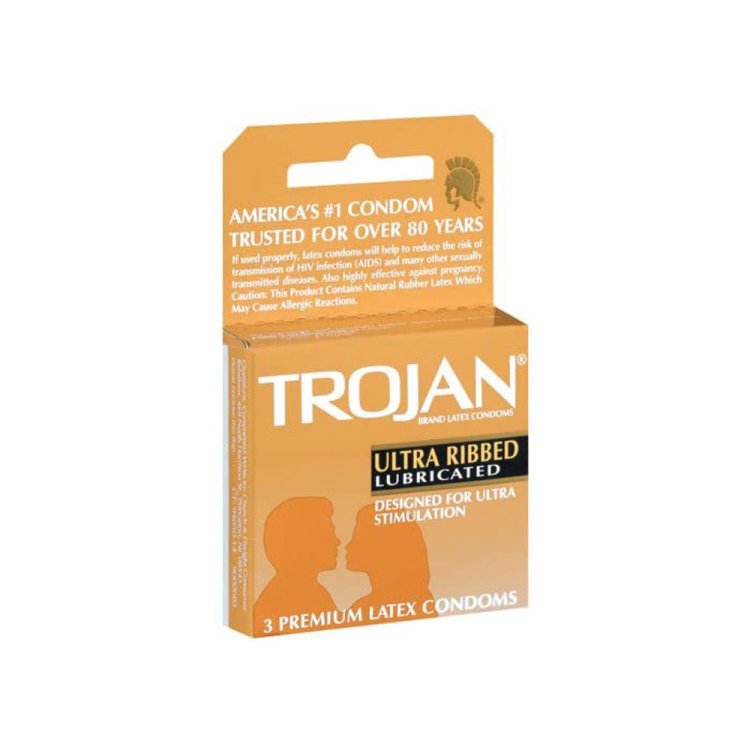 (image for) Trojan Ultra Ribbed Condoms - 3 pk