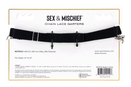 (image for) Chain Lace Garters - Black