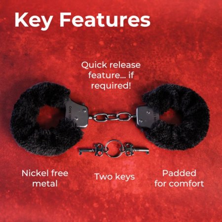 (image for) SEI MIO Cuff Love Furry Metal Handcuffs