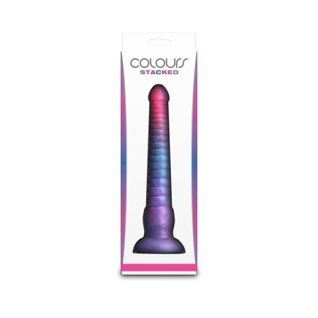 (image for) Colours - Stacked - 9" Dildo - Pink/Blue