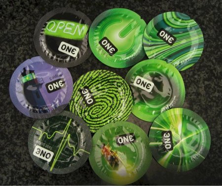 (image for) ONE Glowing Pleasures Condoms 100pc Bowl