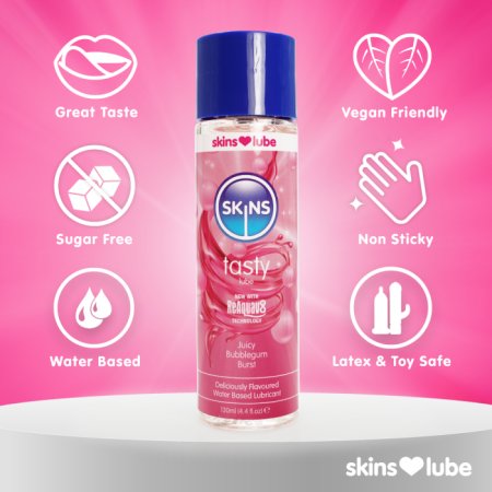 (image for) Skins Bubblegum Water Based Lubricant 4.4 fl oz (130ml)