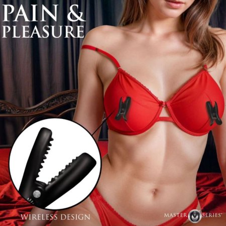 (image for) Dark Grip Vibrating Nipple Clamps