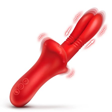 (image for) Double Licker Thrusting Silicone Vibrator