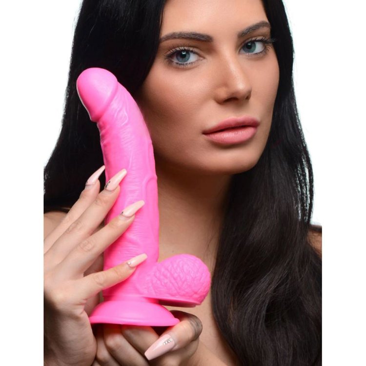 (image for) POP 7.5\" Dildo with Balls - Pink