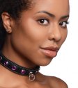 (image for) Royal Vixen Leather Choker Rhinestones