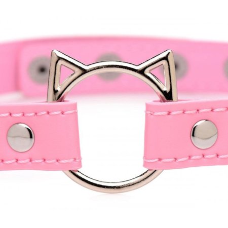(image for) Kinky Kitty Ring Slim Choker - Pink
