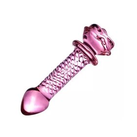 Rose Glass Dildo - Thread Rose Glass Dildo - Thread