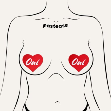 (image for) Red Oui Oui Heart Pasties by JennaJean8