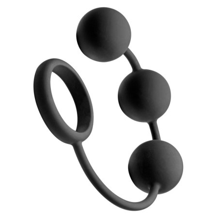 (image for) Tom of Finland Cock Ring w 3 heavy balls