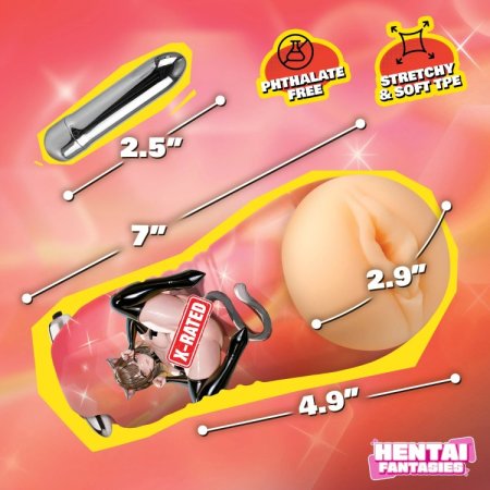 (image for) Mochi the Cat Girl Vibrating Pussy Stroker