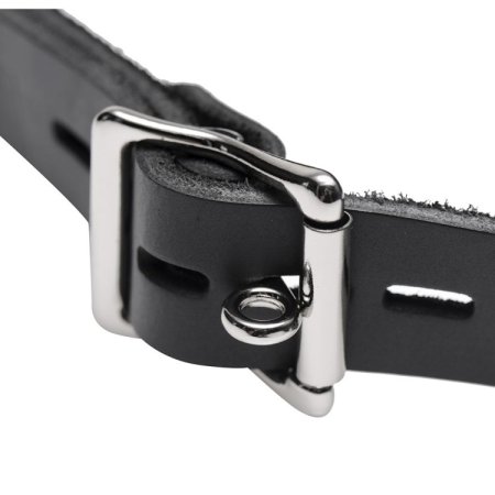 (image for) Leather Locking Open Mouth Feeder Gag