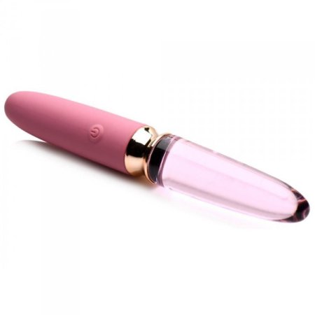 (image for) 10X Dual End Smooth Silicone/Glass Vibe*