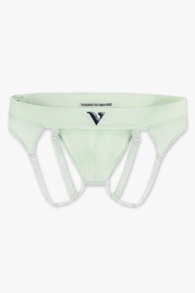 Mens Small - JockVStrap Rib Briefs - Mint