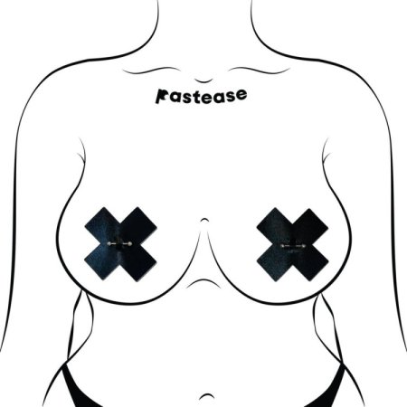 (image for) Pierced Liquid Black Cross w/ Barbell