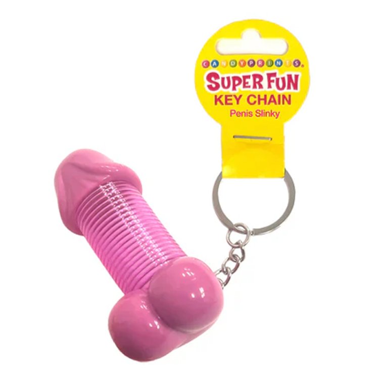 (image for) SUPER FUN PENIS SLINKY KEYCHAIN