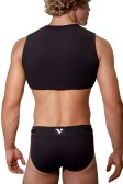 (image for) Unisex Large - Mini Crop Top Sheer - Black