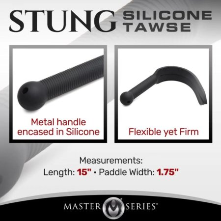 (image for) Stung Silicone Tawse - Black